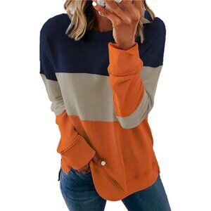 Casual Crewneck Long Sleeve Sweatshirt for Women